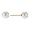Thumbnail Image 0 of 9ct Gold Cultured Freshwater Pearl 6mm Button Stud Earrings