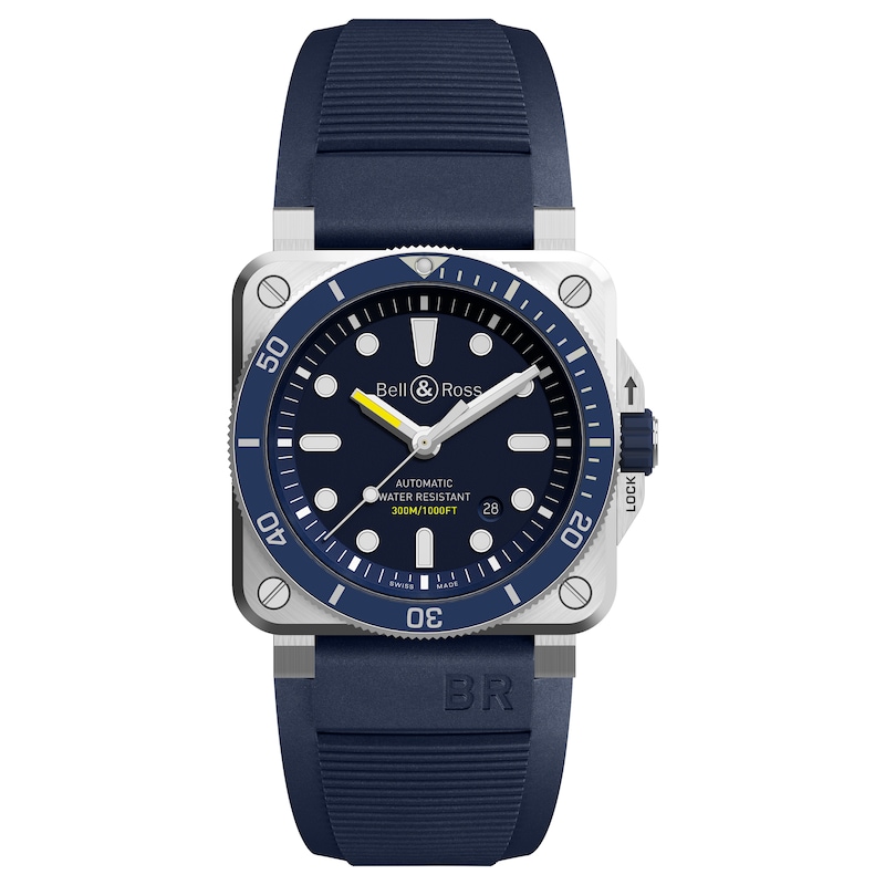 Bell & Ross BR-03 Diver Blue Strap Watch