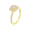 Thumbnail Image 1 of 18ct Yellow Gold 0.50ct Diamond Round Cut Double Halo Ring