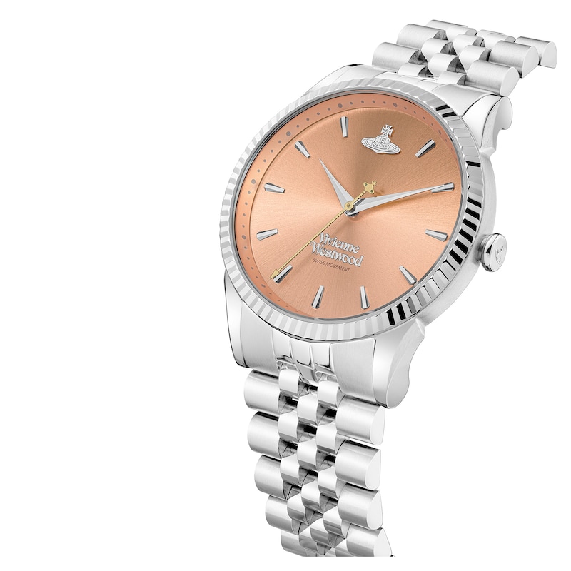 Vivienne Westwood Seymour Ladies' Peach Dial & Stainless Steel Watch