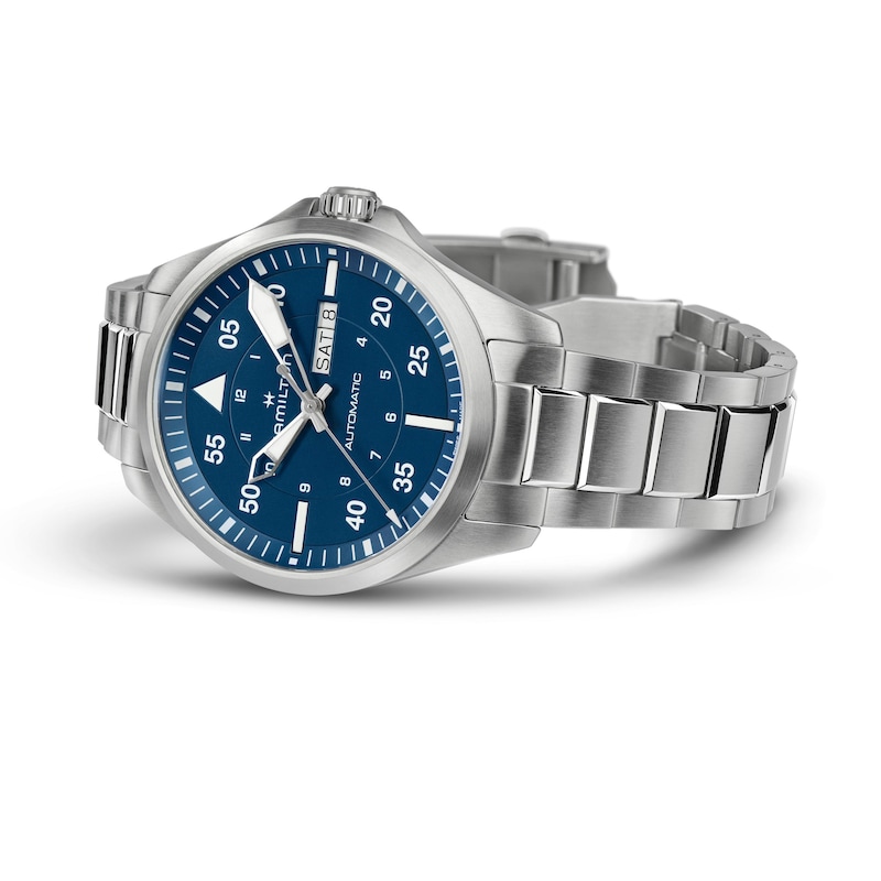 Hamilton Khaki Aviation Men's Blue Dial & Stainless Steel Bracelet Watch