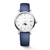 Thumbnail Image 0 of Longines Elegant Ladies' Moonphase Blue Leather Strap Watch