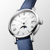 Thumbnail Image 2 of Longines Elegant Ladies' Moonphase Blue Leather Strap Watch