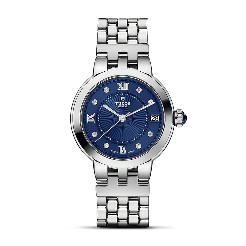 Tudor Clair De Rose Ladies' 34mm Diamond & Stainless Steel Bracelet Watch