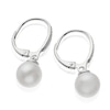 Thumbnail Image 1 of 9ct Gold Cultured Freshwater Pearl & Diamond Drop Earrings