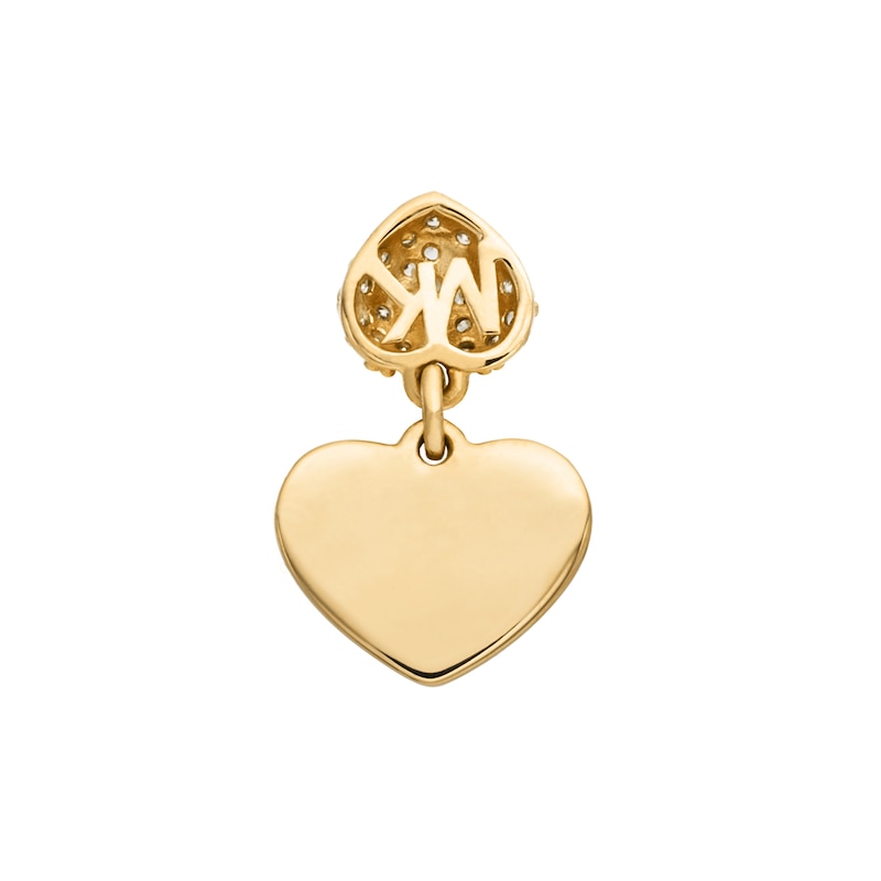 Michael Kors 14ct Gold Plated Silver Kors Love Heart Pendant